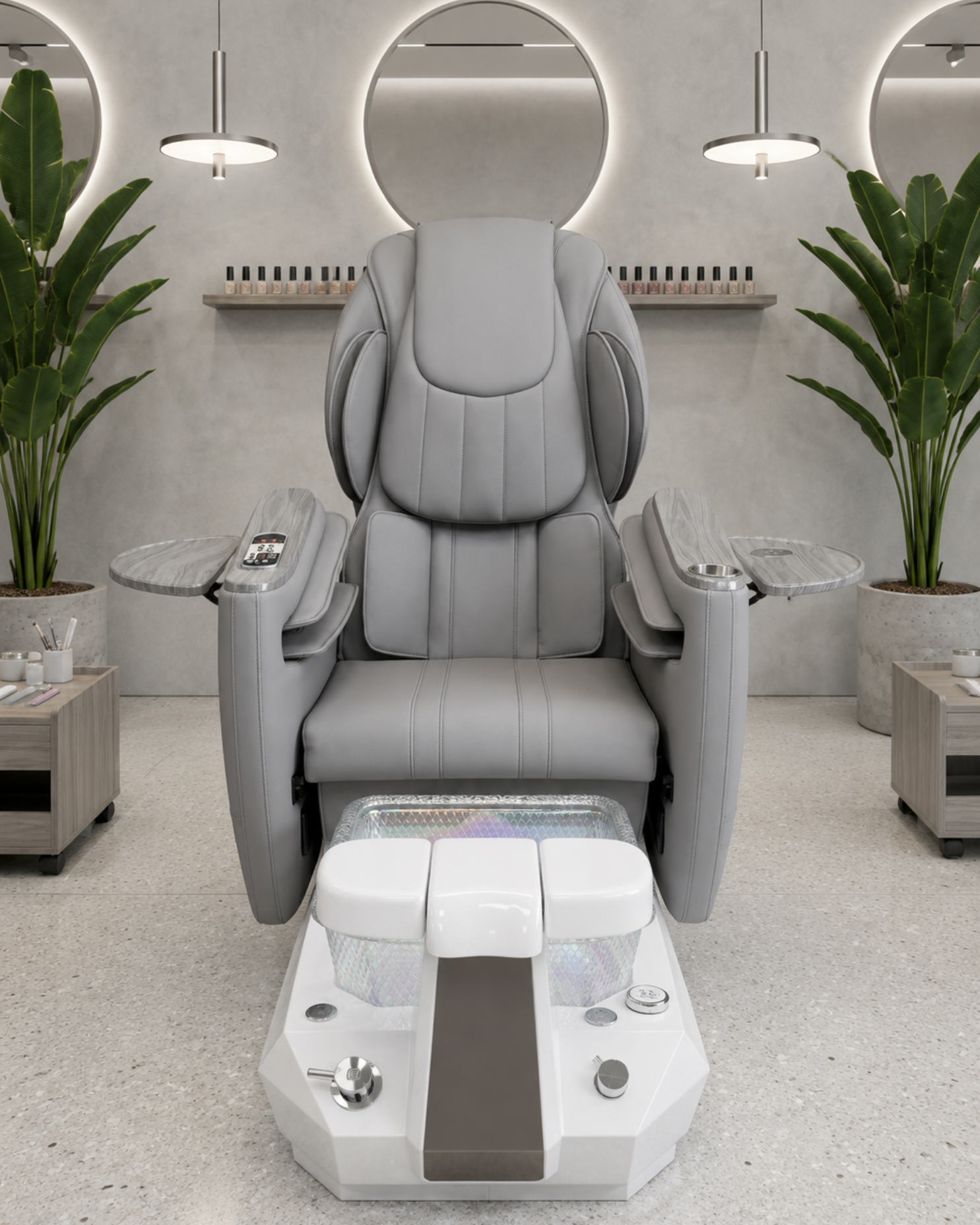 Model Z Pedicure Chair & PB-1002 Stool Set