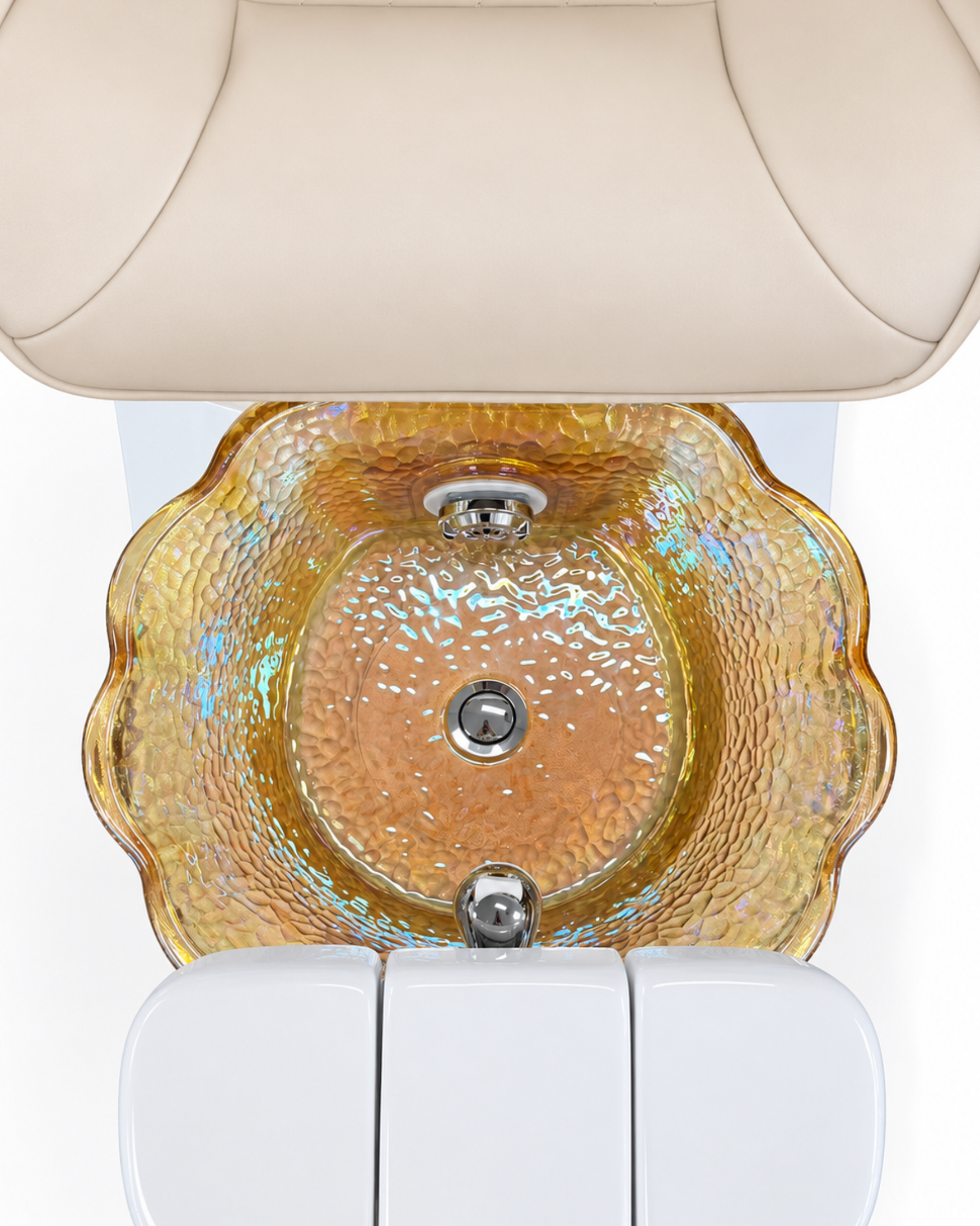 Model R Pedicure Chair & PB-1002 Stool Set