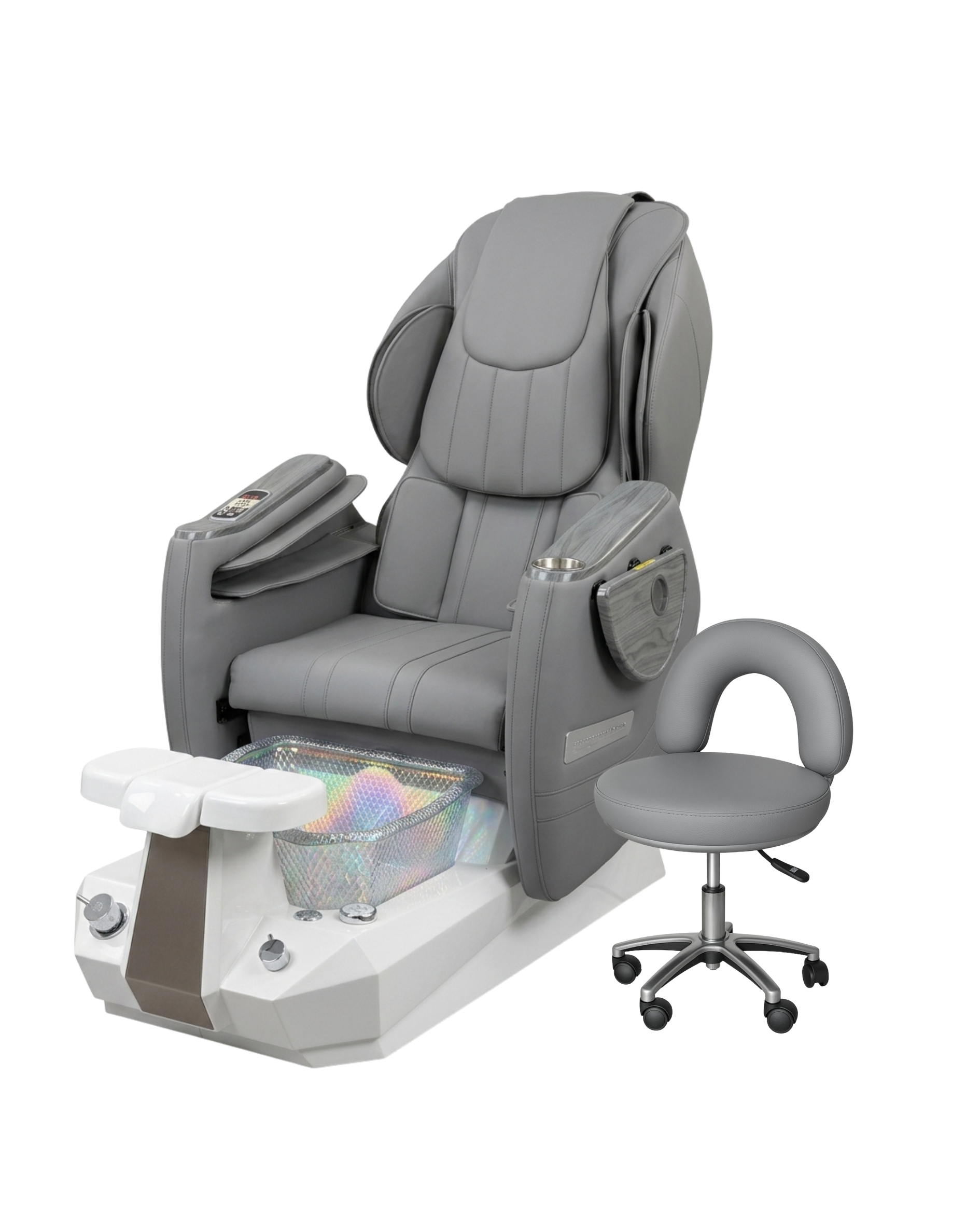Model Z Pedicure Chair & PB-1002 Stool Set