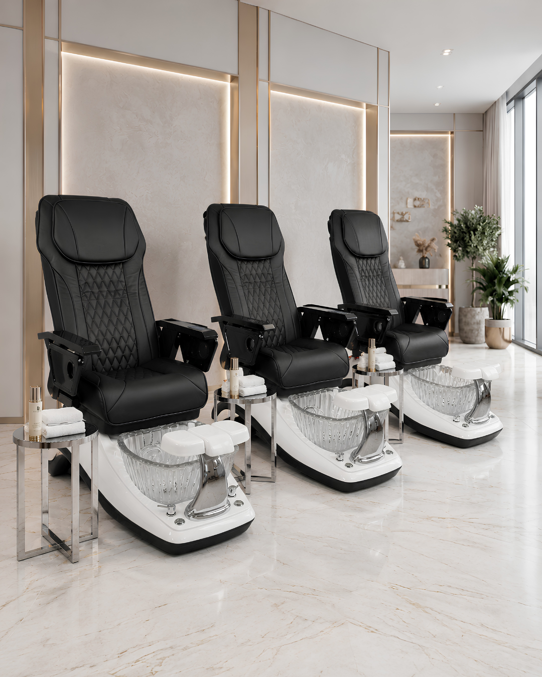 Model T Pedicure Chair & PB-1002 Stool Set