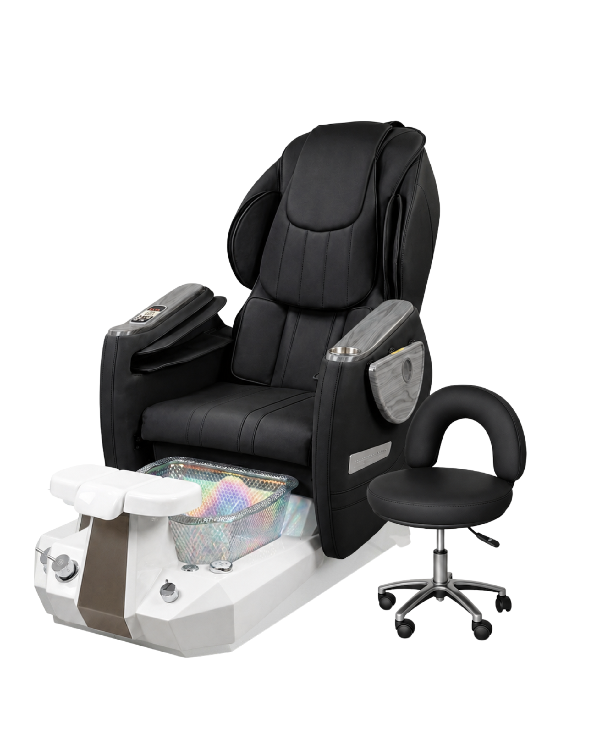 Model Z Pedicure Chair & PB-1002 Stool Set