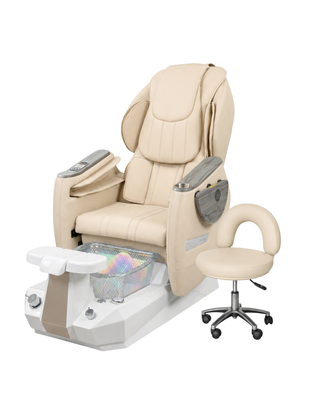 Model Z Pedicure Chair & PB-1002 Stool Set