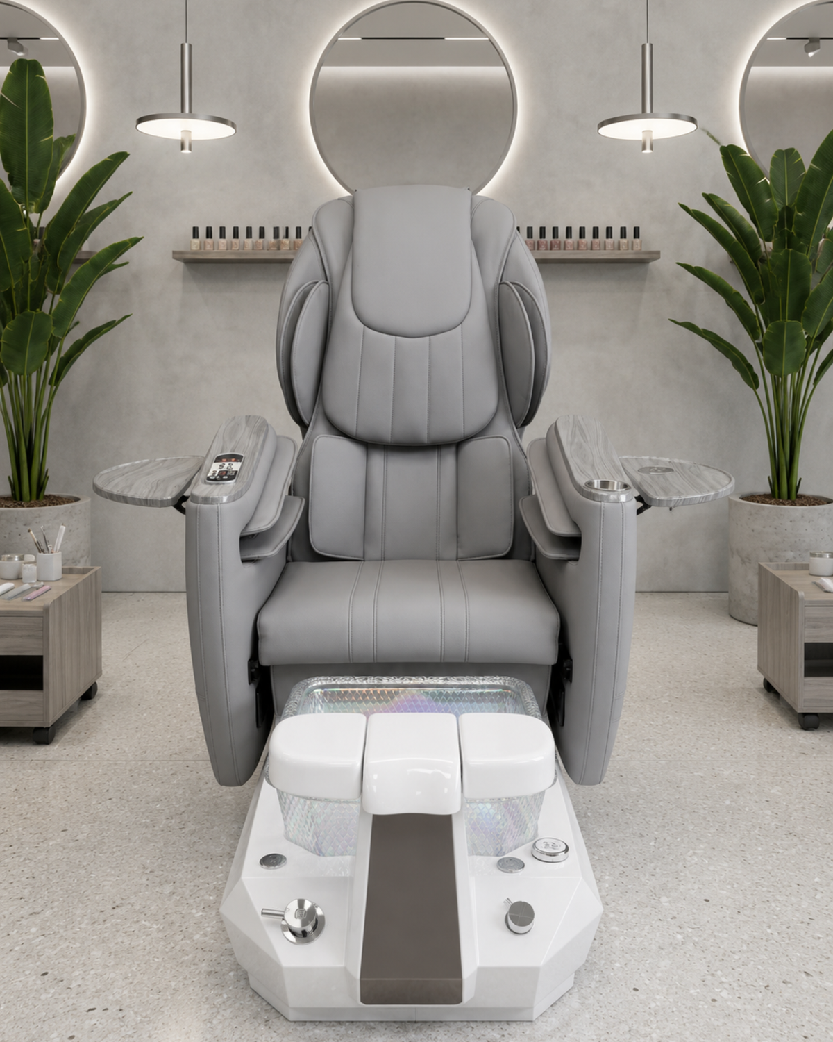 Model Z Pedicure Chair & PB-1002 Stool Set