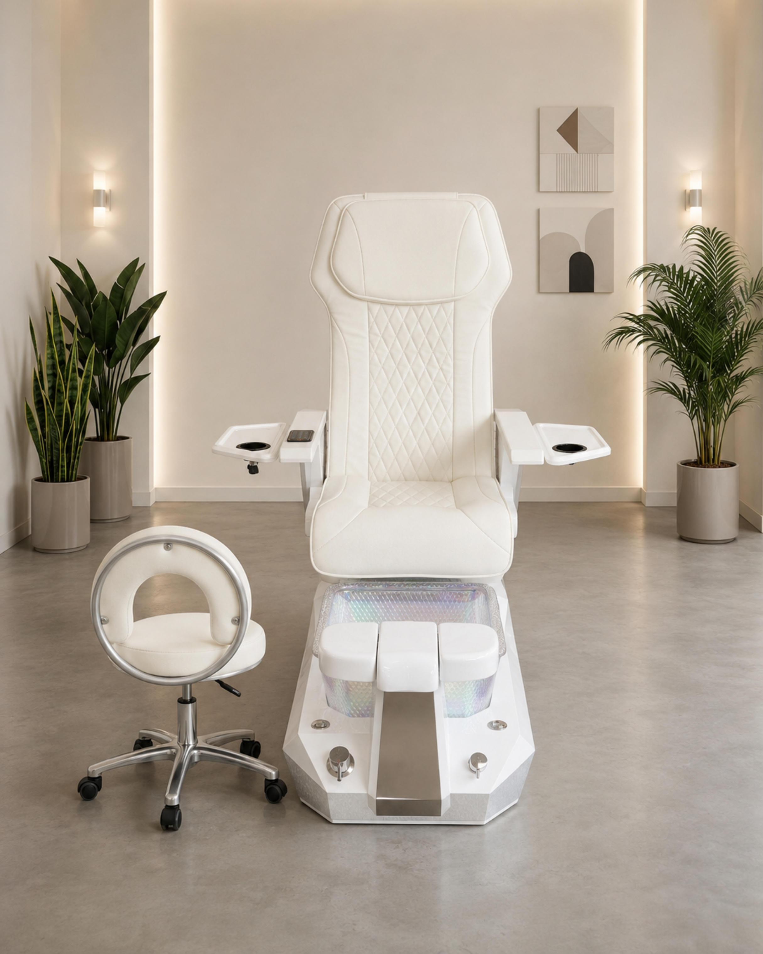 Model Z1 Pedicure Chair & PB-1002 Stool Set