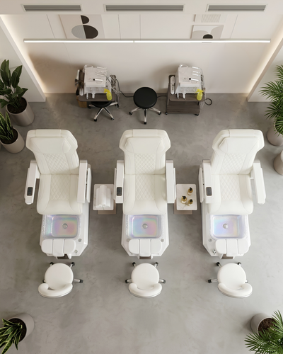 Model Z1 Pedicure Chair & PB-1002 Stool Set