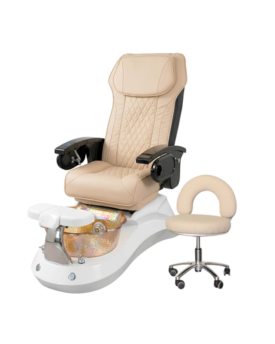 Model R Pedicure Chair & PB-1002 Stool Set