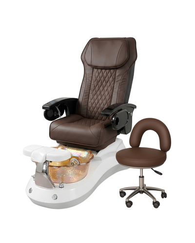 Model R Pedicure Chair & PB-1002 Stool Set