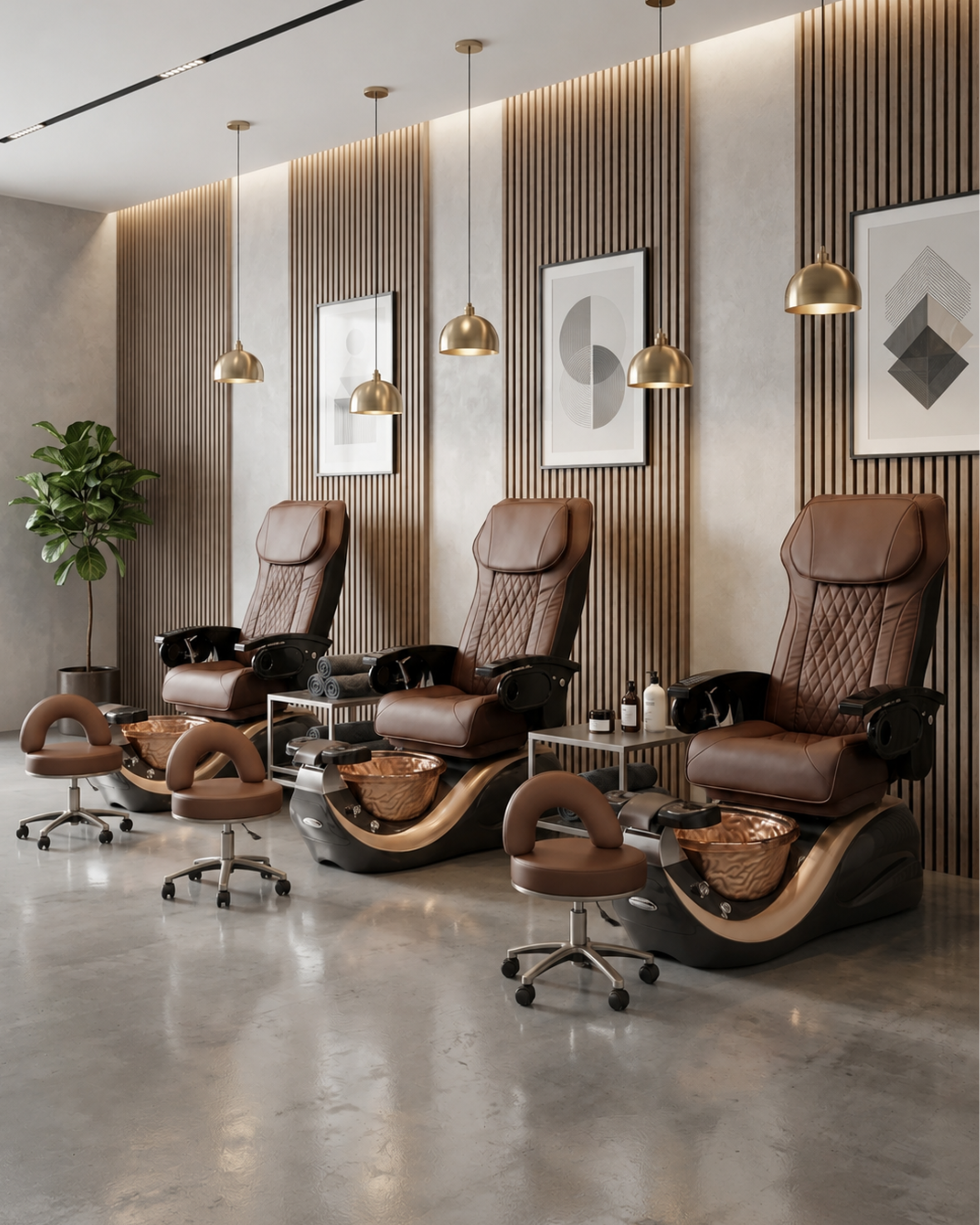 Model A Pedicure Chair & PB-1002 Stool Set