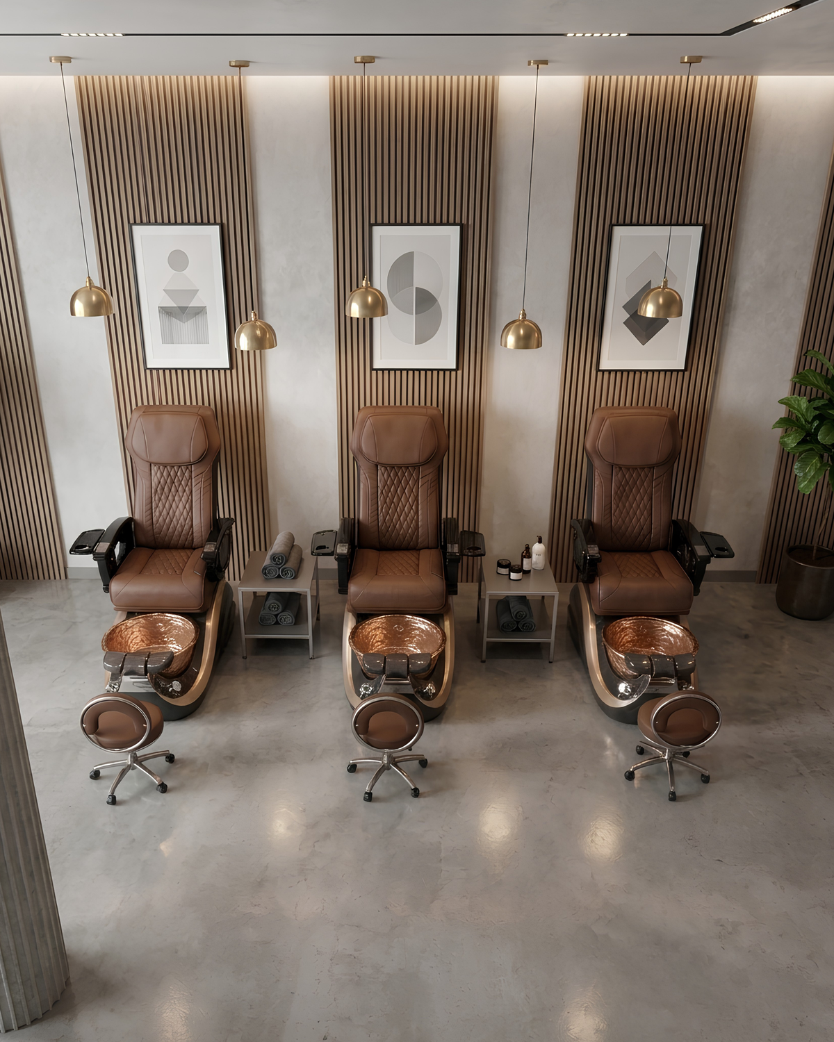 Model A Pedicure Chair & PB-1002 Stool Set