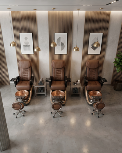 Model A Pedicure Chair & PB-1002 Stool Set