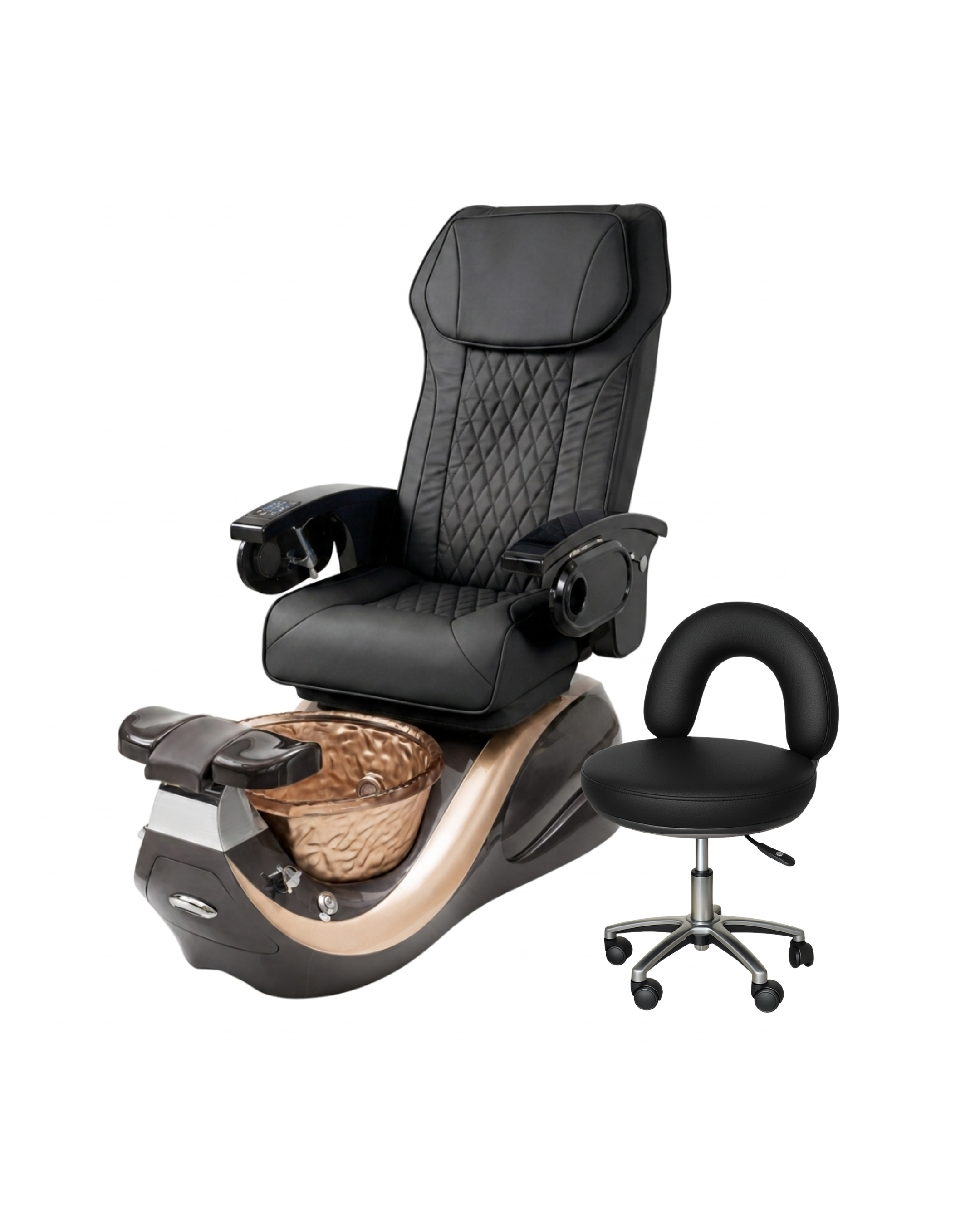 Model A Pedicure Chair & PB-1002 Stool Set