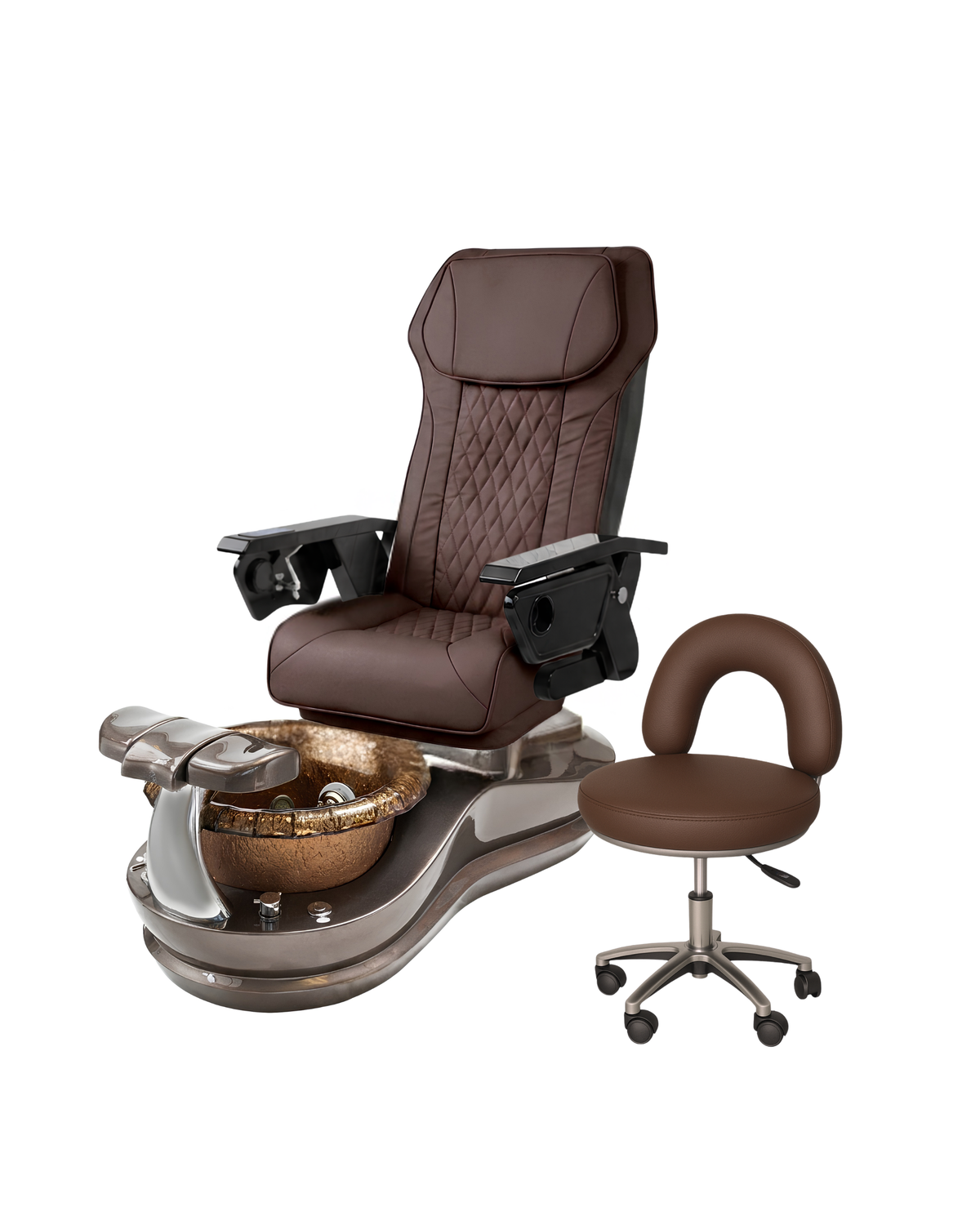 Model F Pedicure Chair & PB-1002 Stool Set