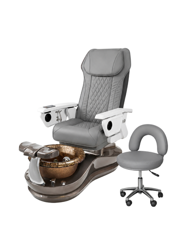 Model F Pedicure Chair & PB-1002 Stool Set