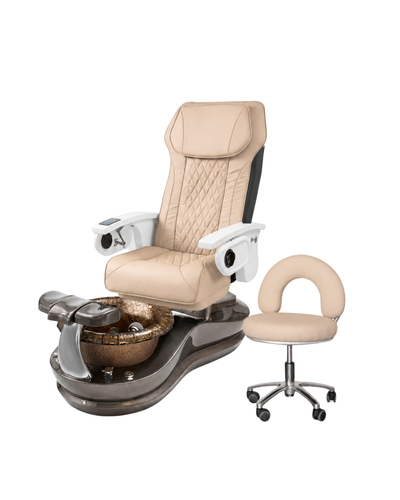 Model F Pedicure Chair & PB-1002 Stool Set