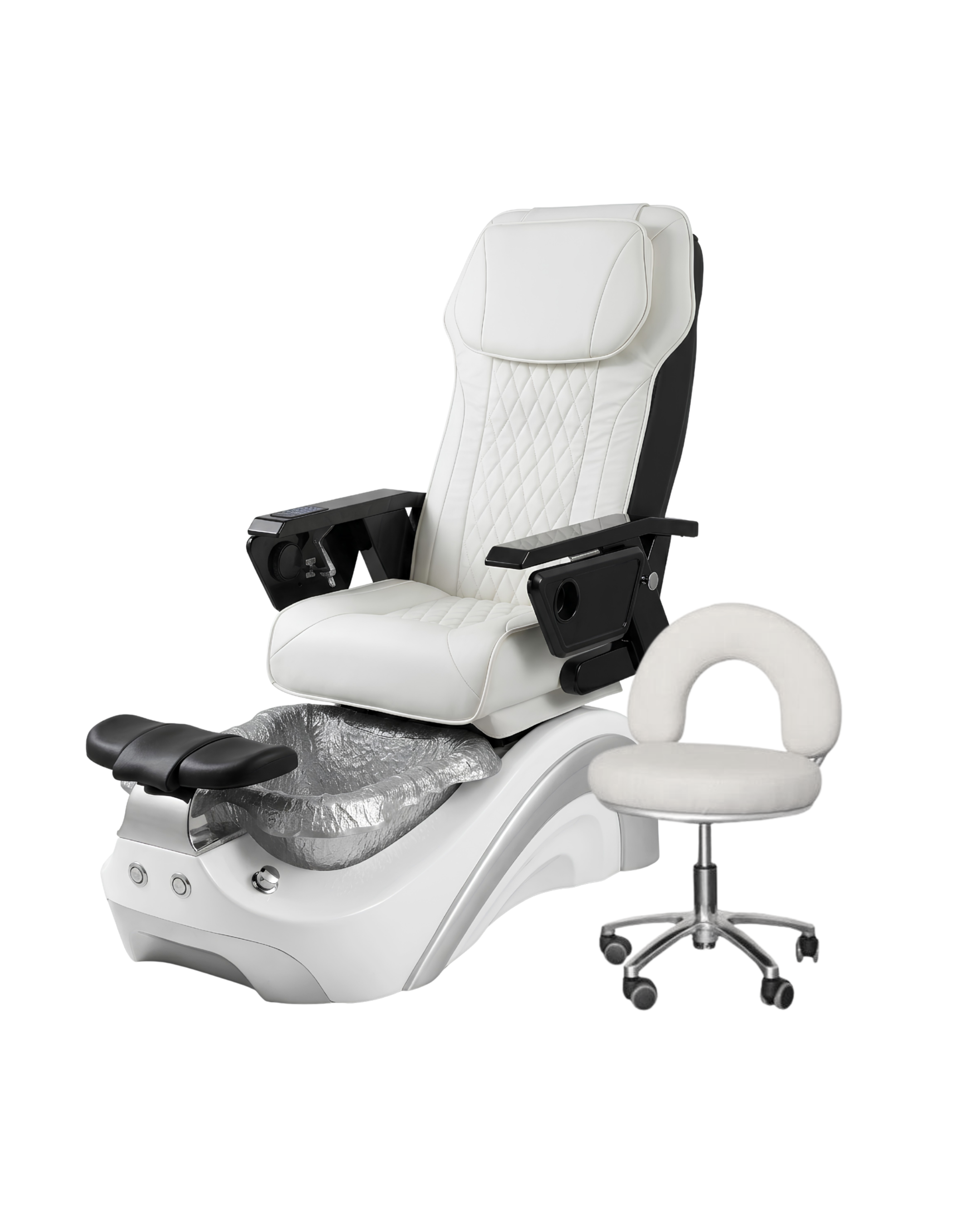 Model P Pedicure Chair & PB-1002 Stool Set