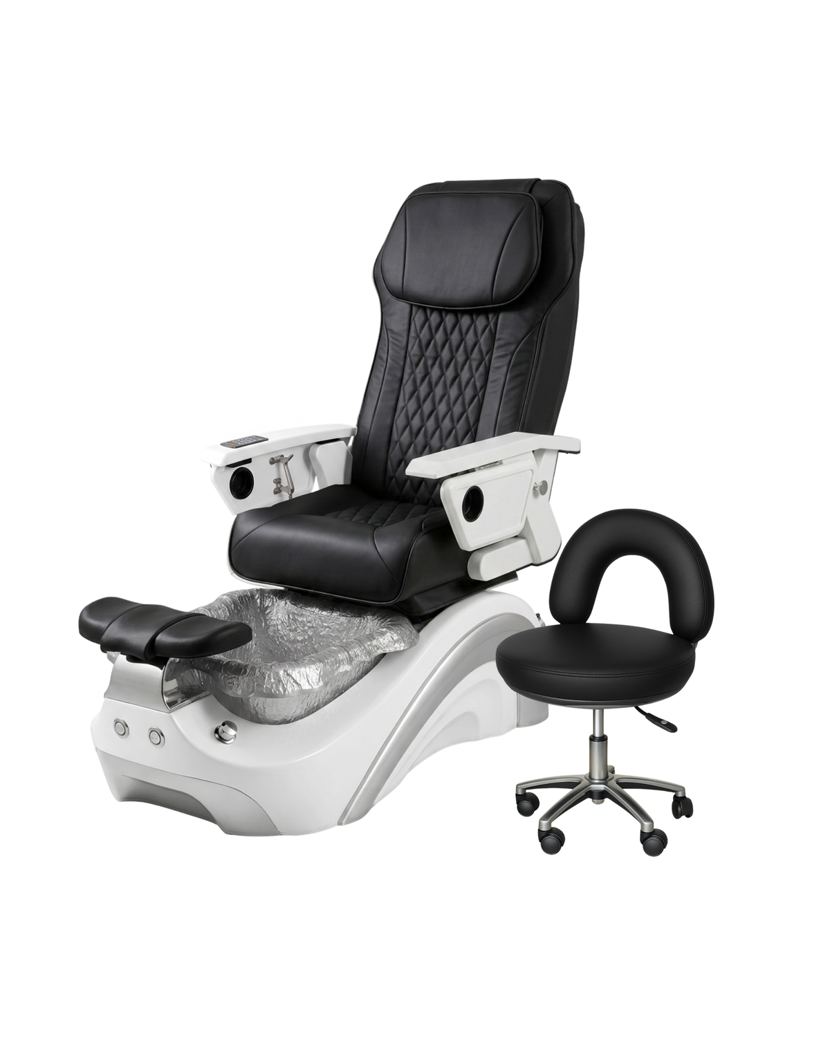 Model P Pedicure Chair & PB-1002 Stool Set