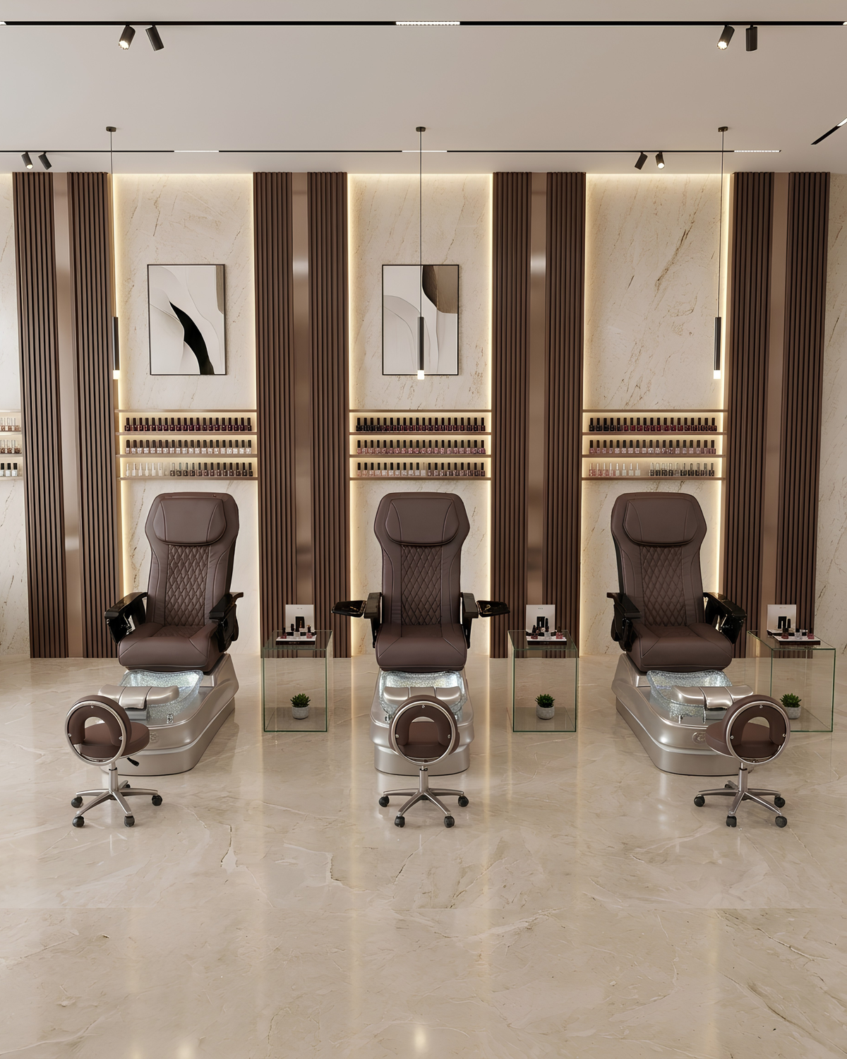 Model Q Pedicure Chair & PB-1002 Stool Set