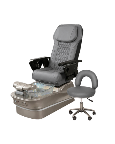 Model Q Pedicure Chair & PB-1002 Stool Set