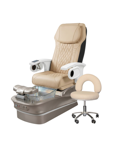 Model Q Pedicure Chair & PB-1002 Stool Set