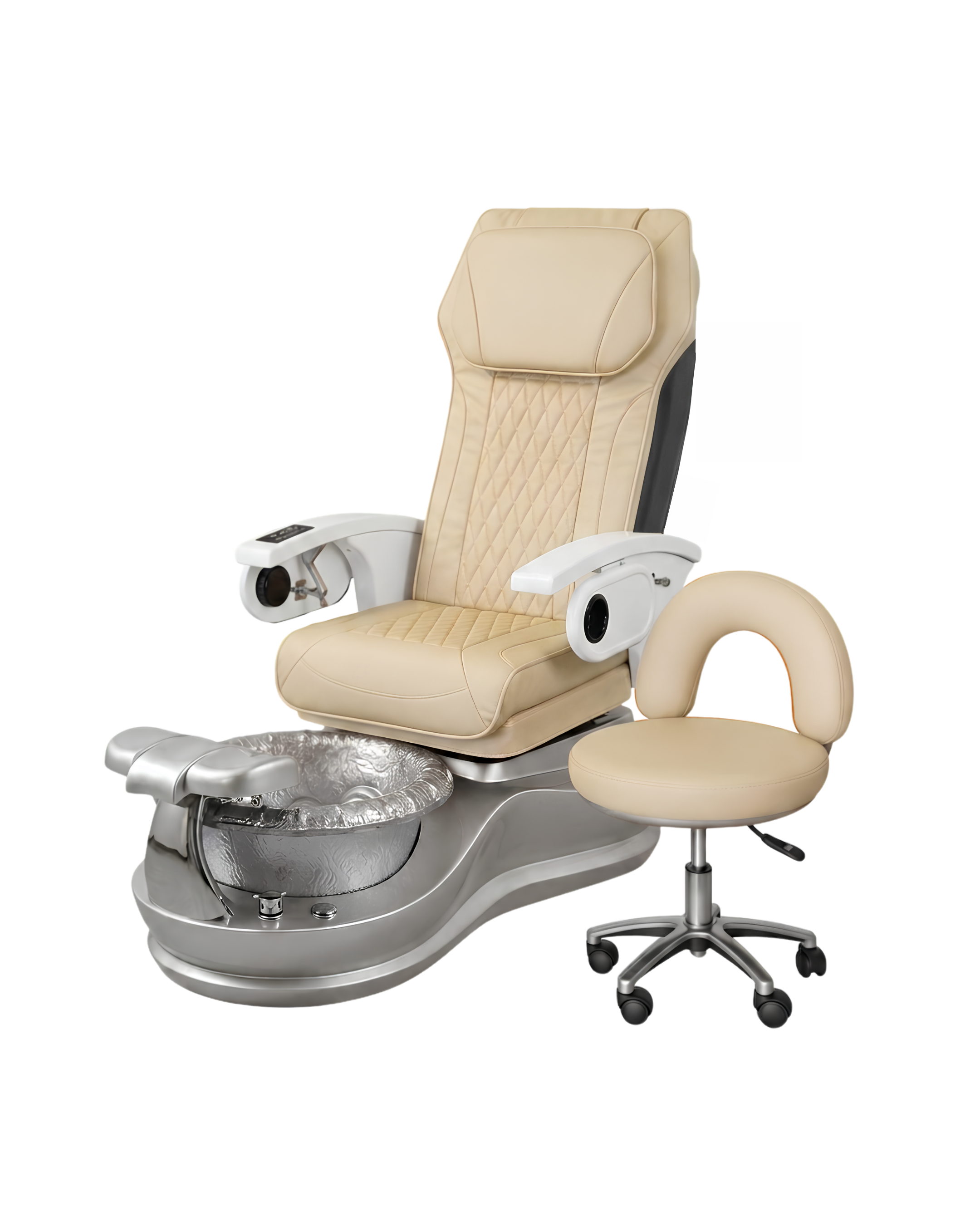 Model S Pedicure Chair & PB-1002 Stool Set