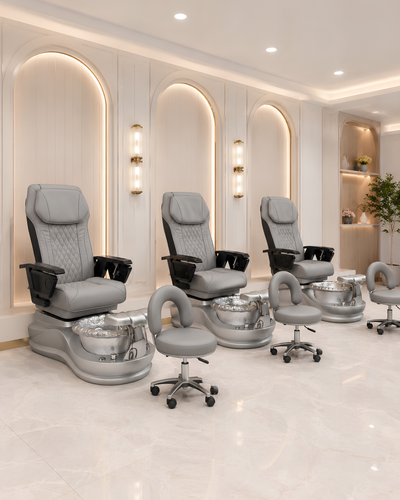 Model S Pedicure Chair & PB-1002 Stool Set