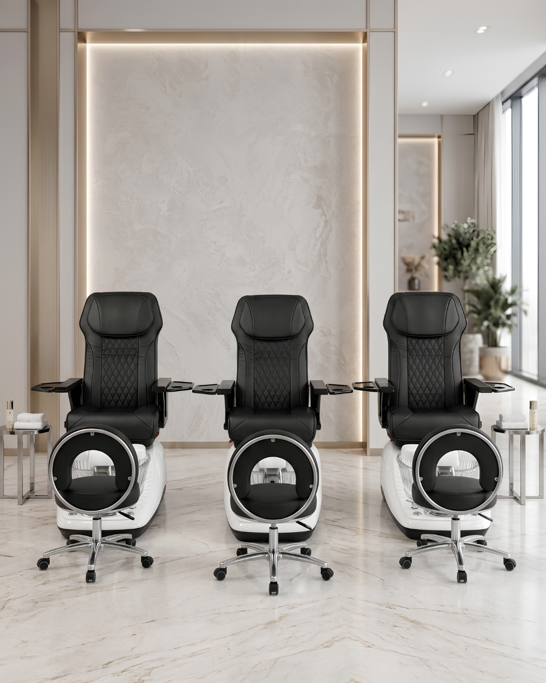 Model T Pedicure Chair & PB-1002 Stool Set