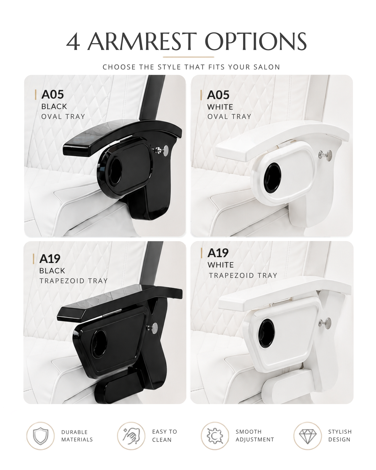 Pedicure Chair Armrest Set