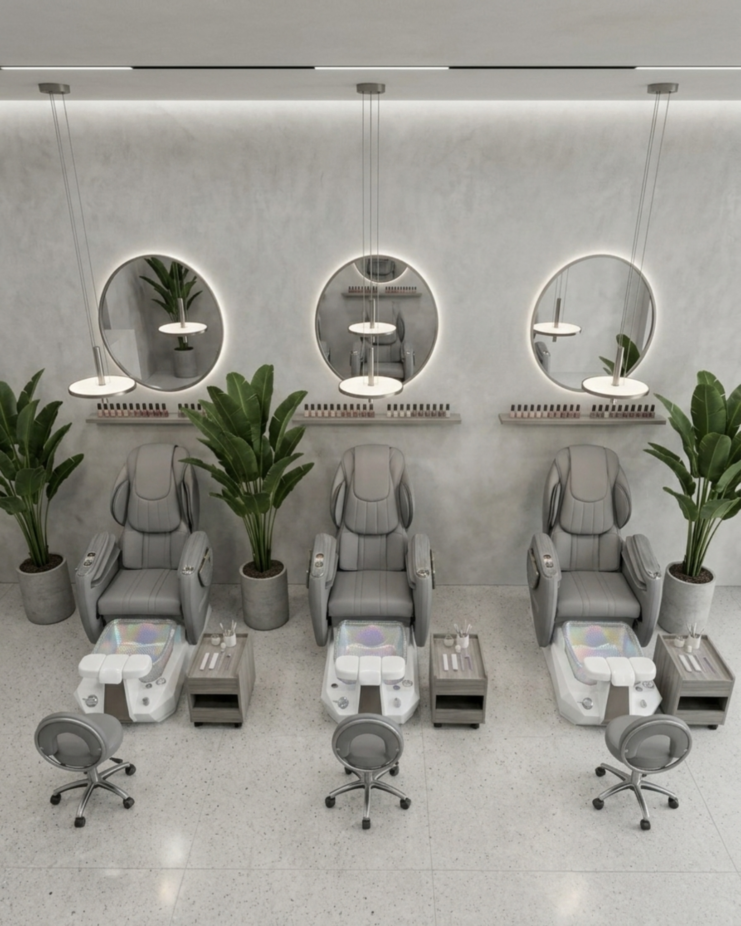 Model Z Pedicure Chair & PB-1002 Stool Set