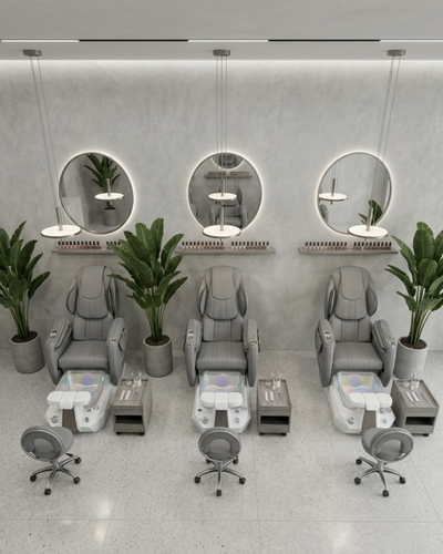 Model Z Pedicure Chair & PB-1002 Stool Set